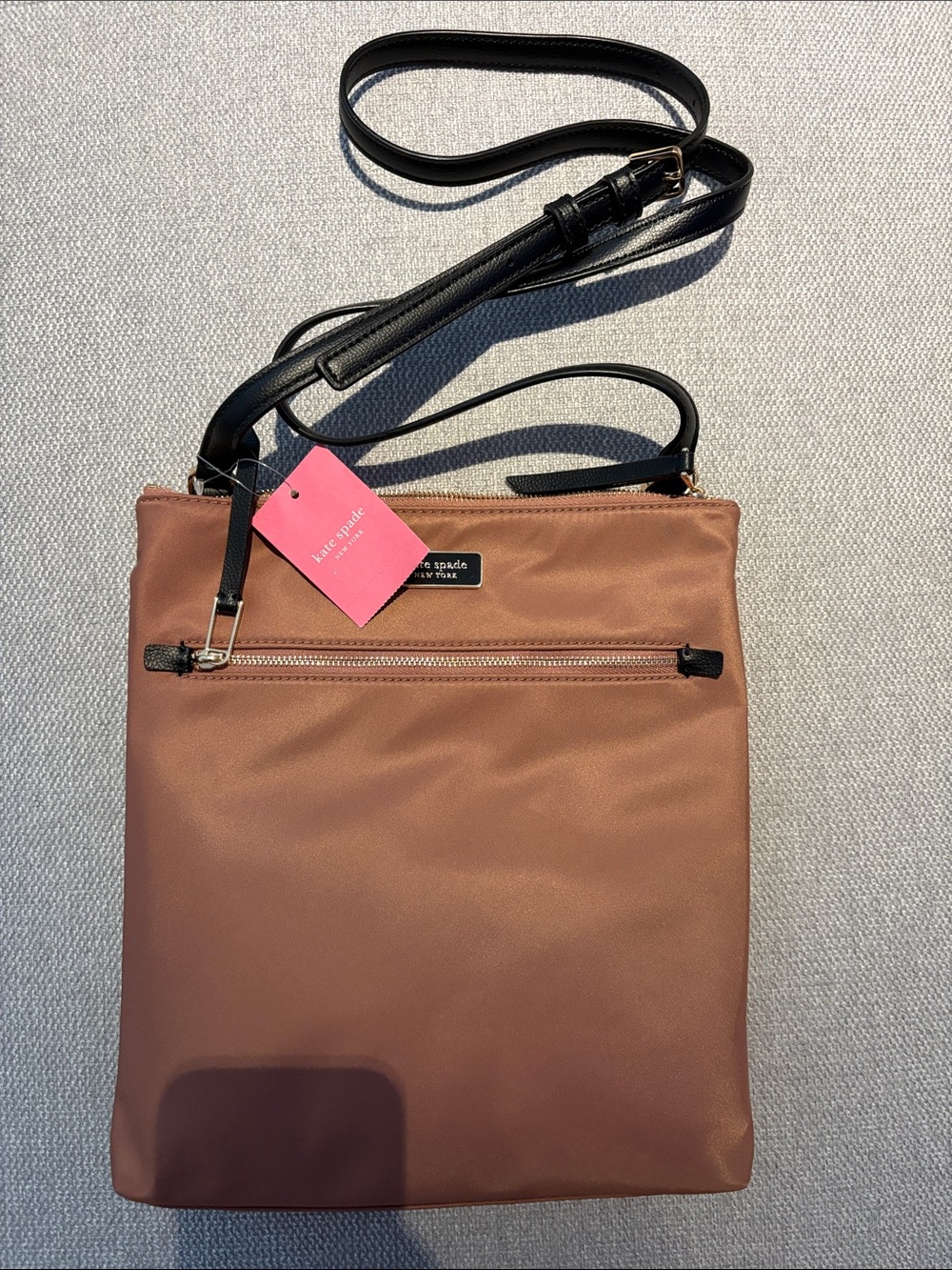 kate spade Brown and Black Nylon Crossbody Bag